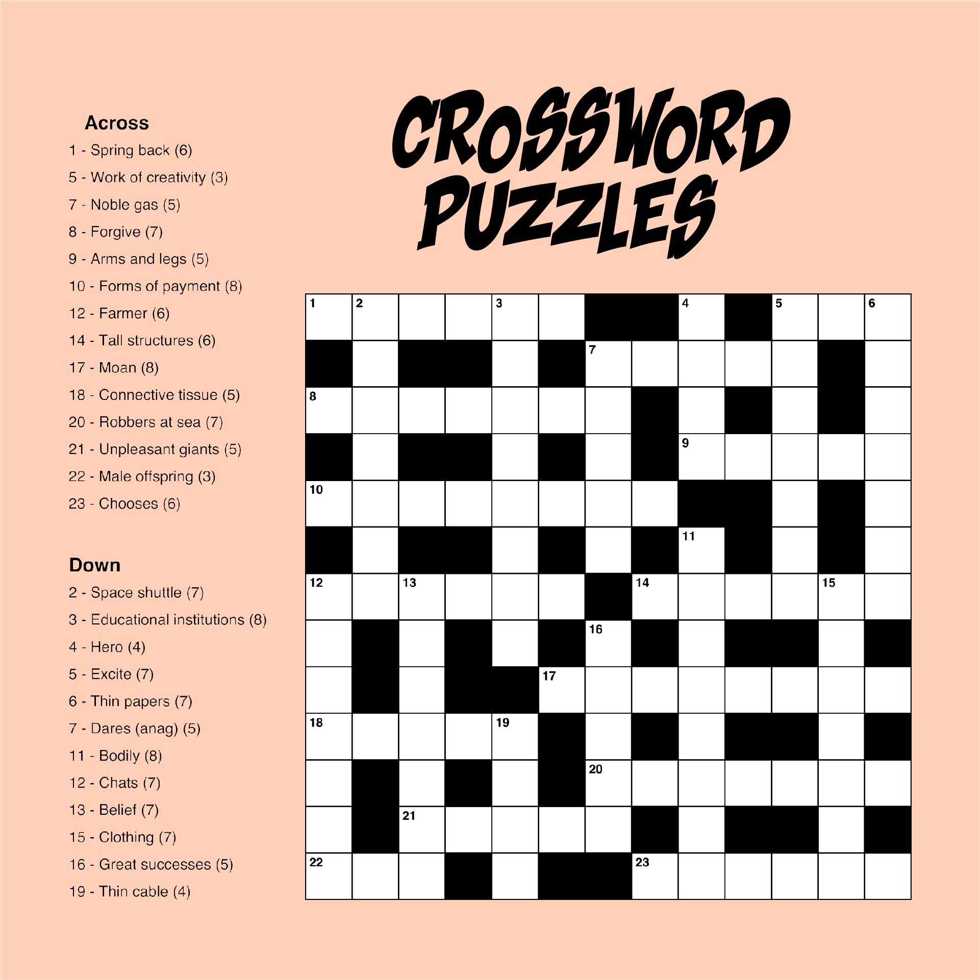 printable large letter crossword puzzles