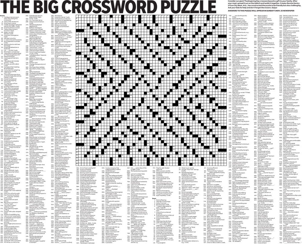 Journal Sentinel On X You Don t Have To Wait Until Thanksgiving To Work On Our Giant Crossword Puzzle You Can Buy The Paper Stuffed With Black Friday Deals In Stores