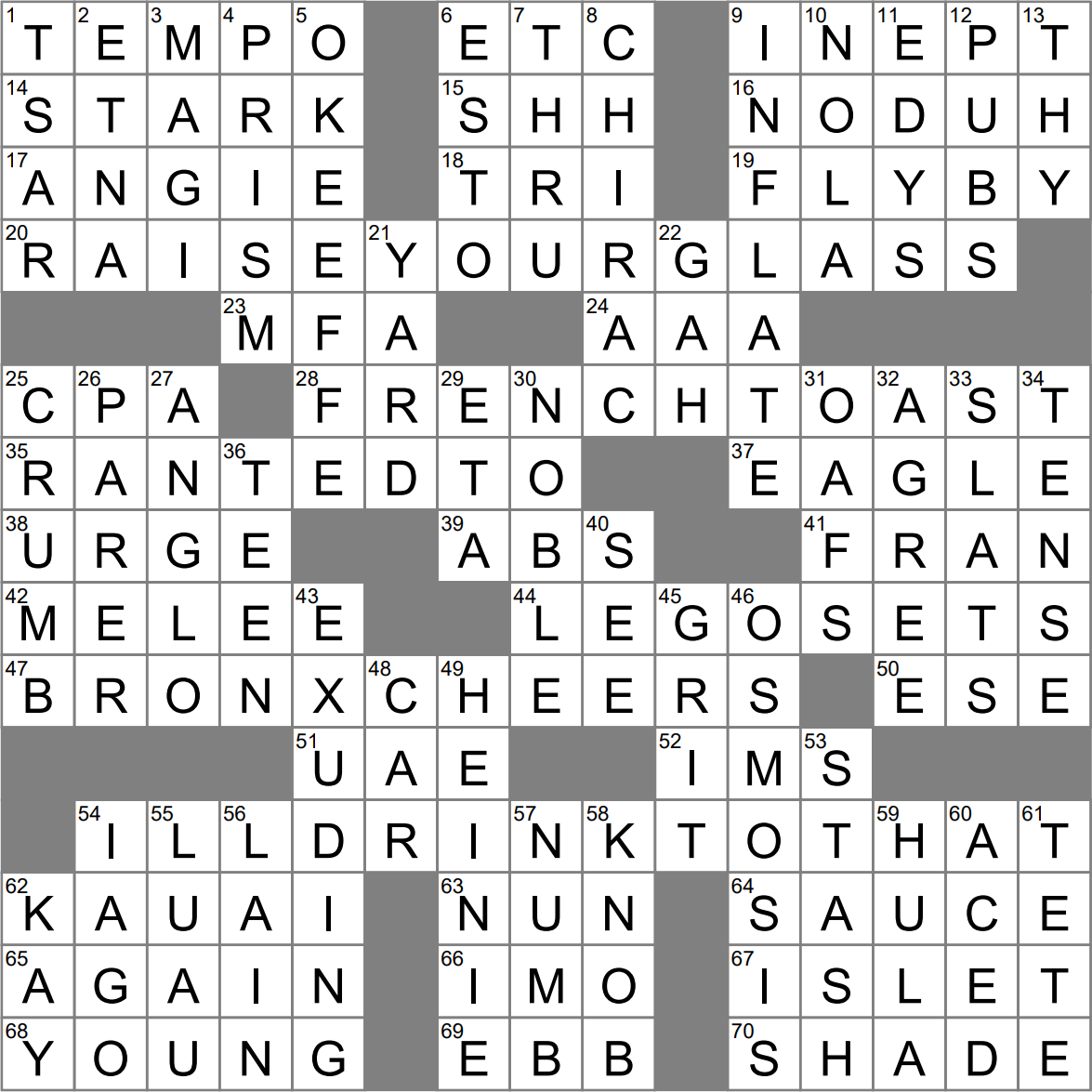 LA Times Crossword 18 Jul 23 Tuesday LAXCrossword