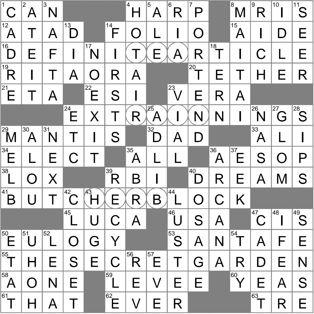 LA Times Crossword 18 Jun 25 Wednesday LAXCrossword