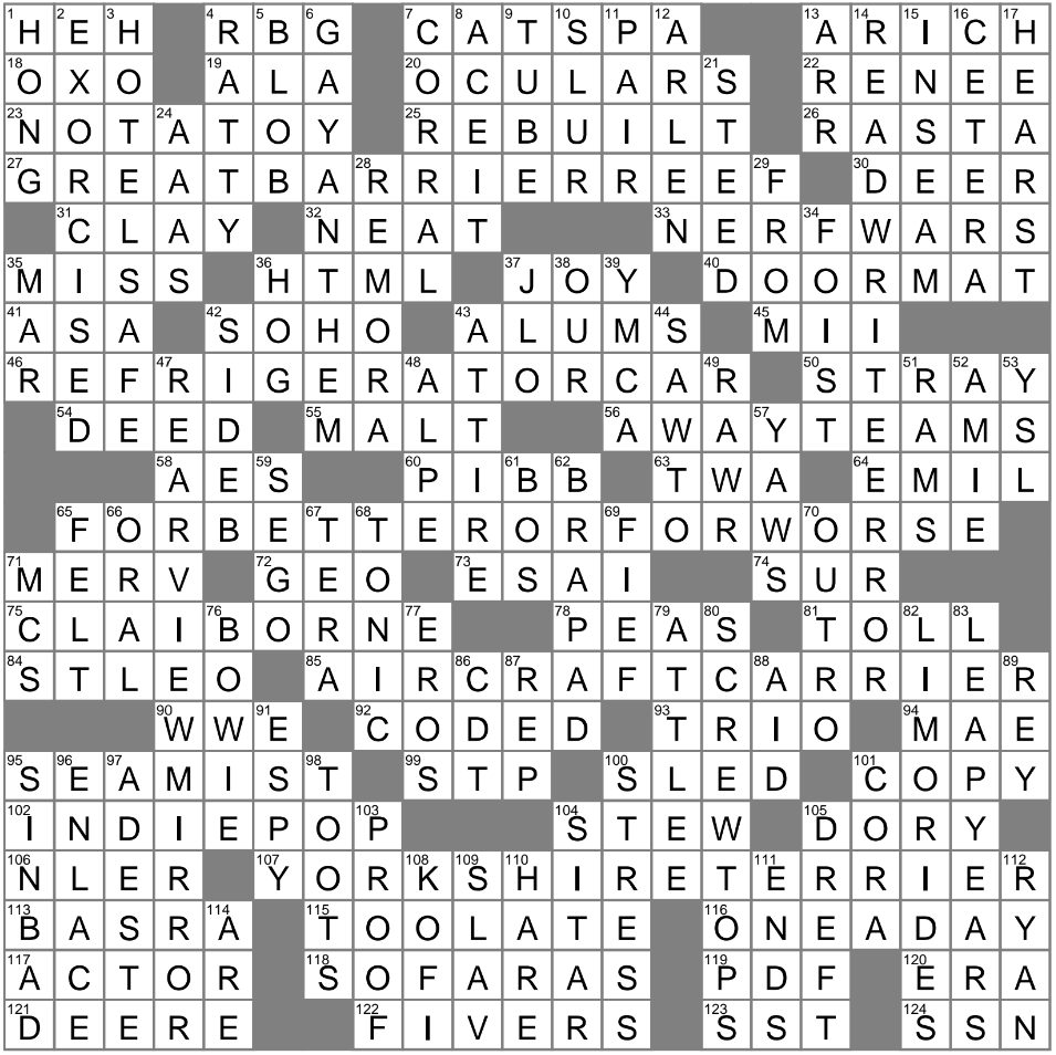 LA Times Crossword 22 Oct 23 Sunday LAXCrossword