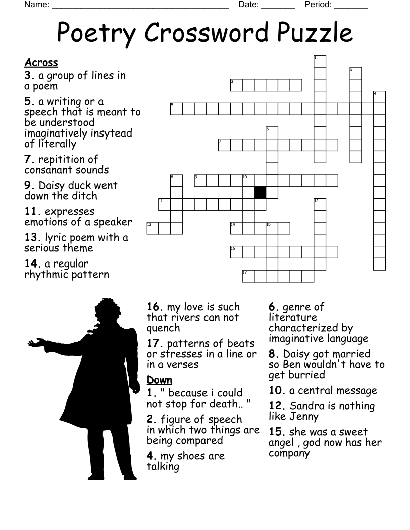 Literary Devices Crossword WordMint