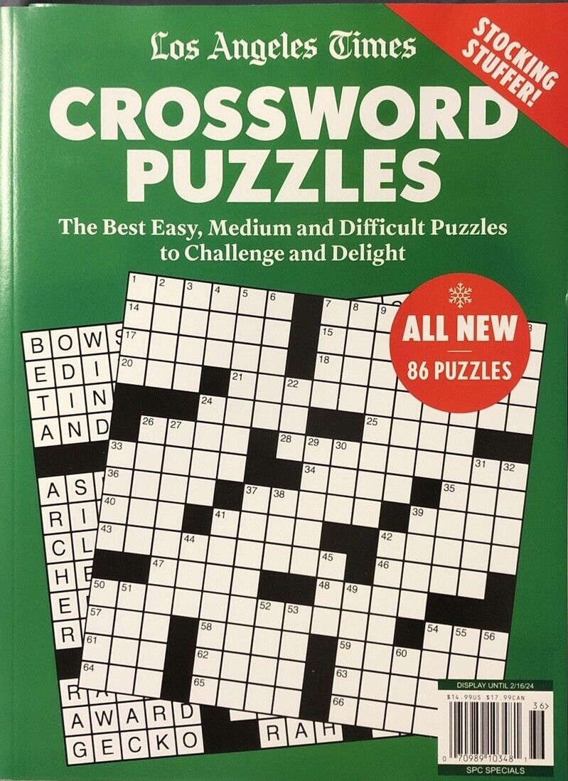 Los Angeles Times Crossword Puzzles All New 86 Puzzles Jan 2024 New EBay