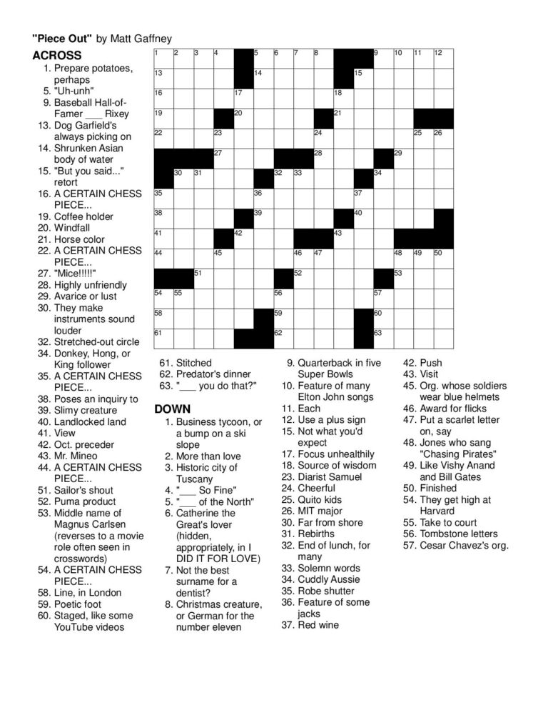 Merl Reagle Crosswords