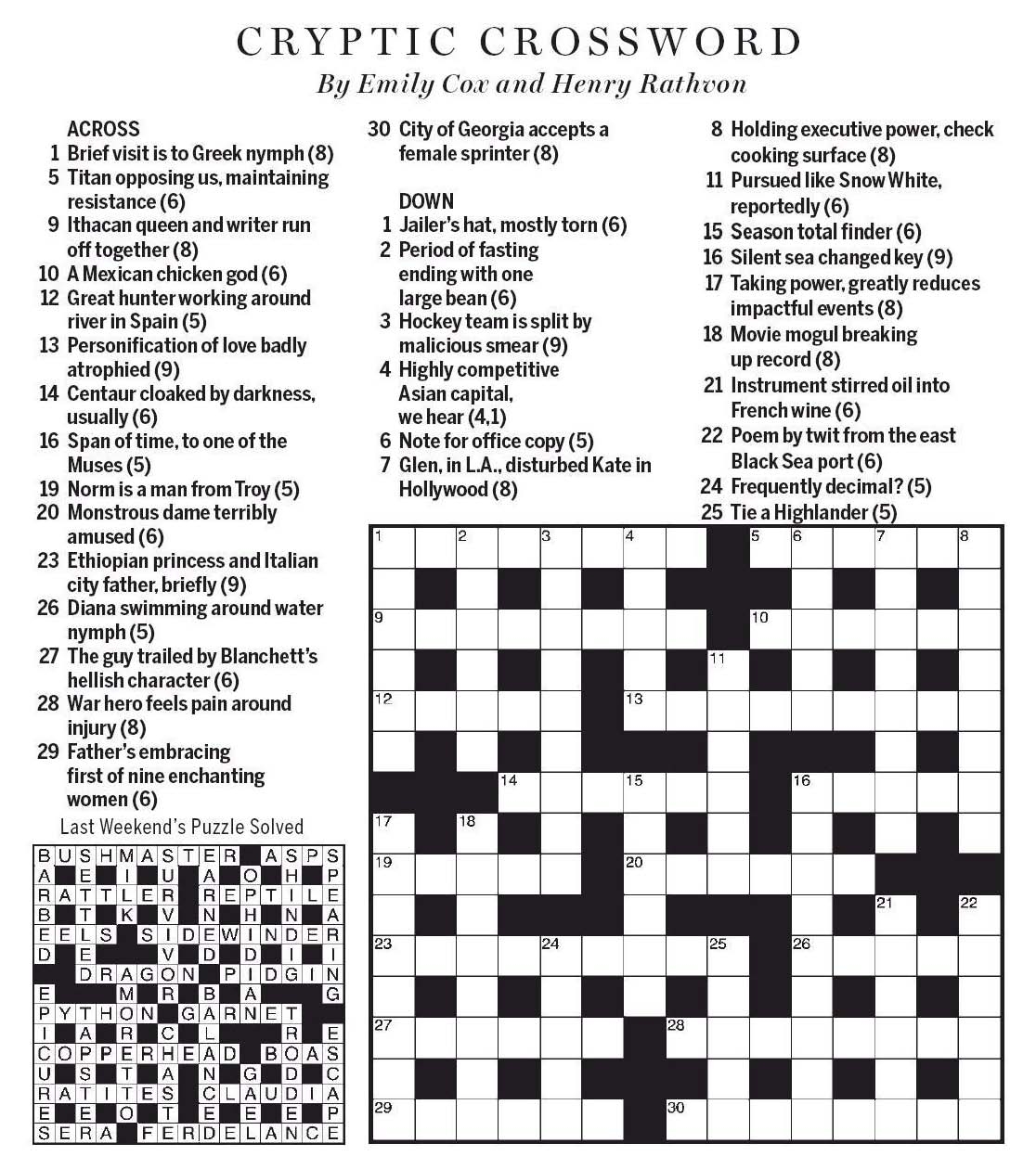 mythology crossword puzzle printable