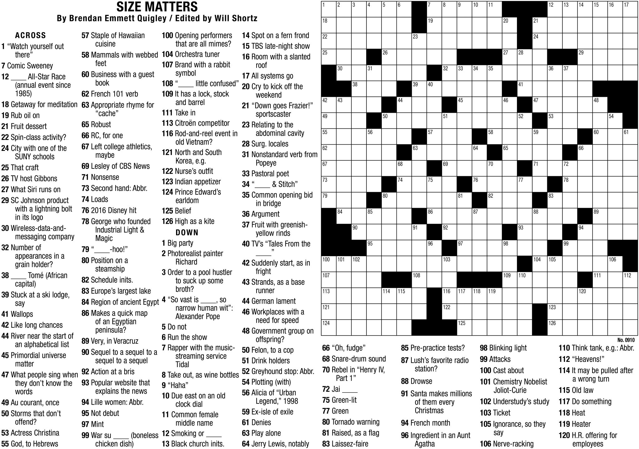 New York Times Crossword Puzzle New York Times Crossword Puzzle