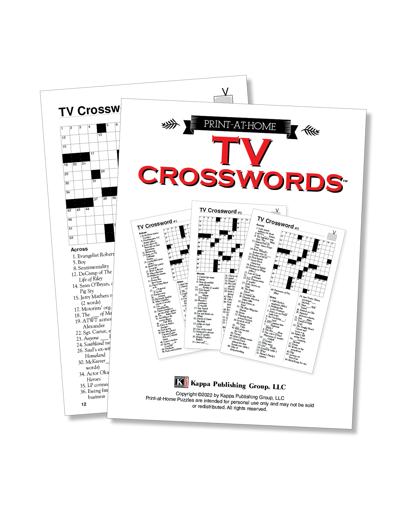 Print at Home TV Crosswords Kappa Puzzles
