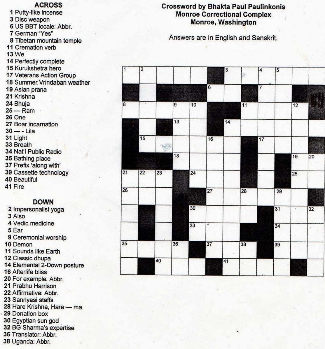 Printable Crossword Puzzles For High School Students Printable Worksheets Library