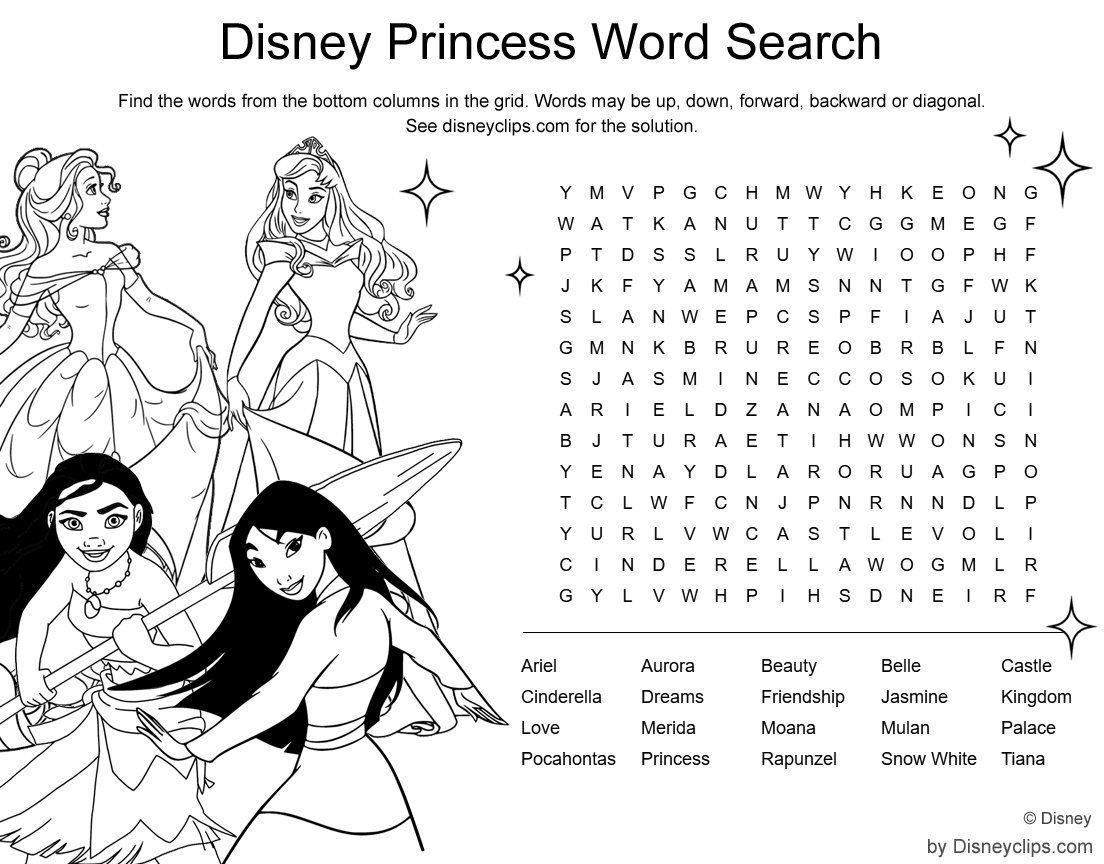 hard disney crossword puzzles printable