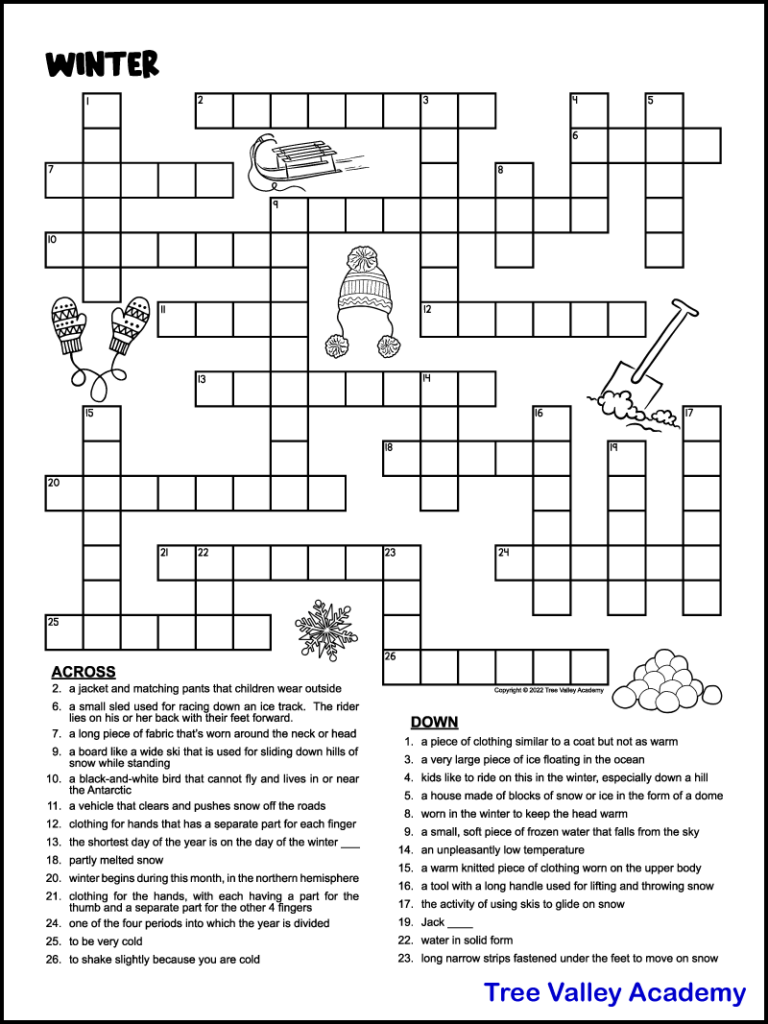 easy difficulty crossword printable