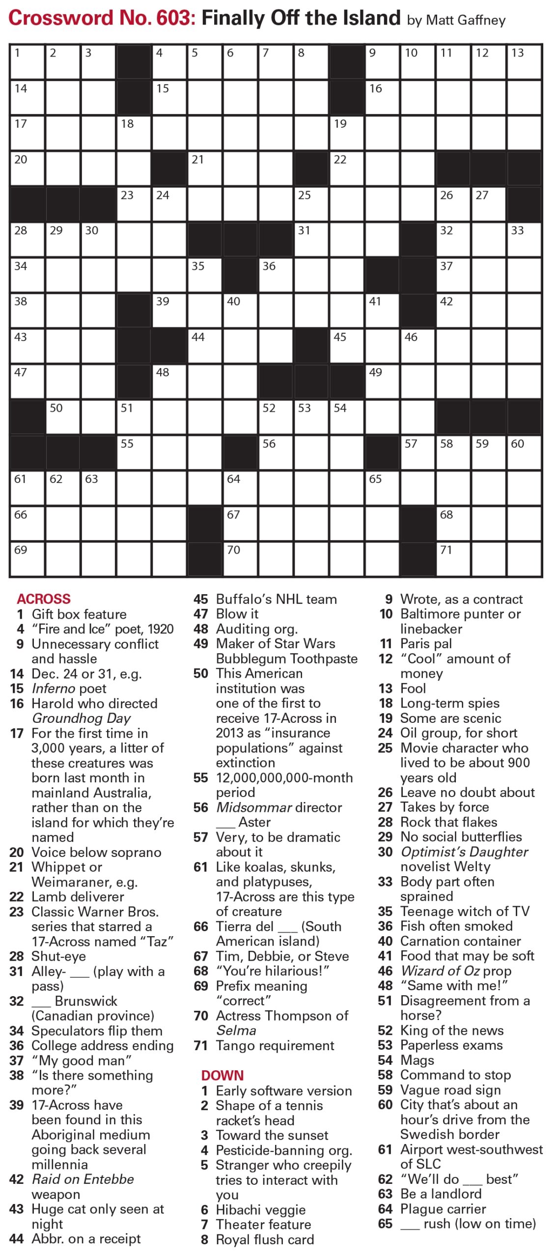 Puzzles Printable Crossword And Sudoku Issue June 11 2021 The Week