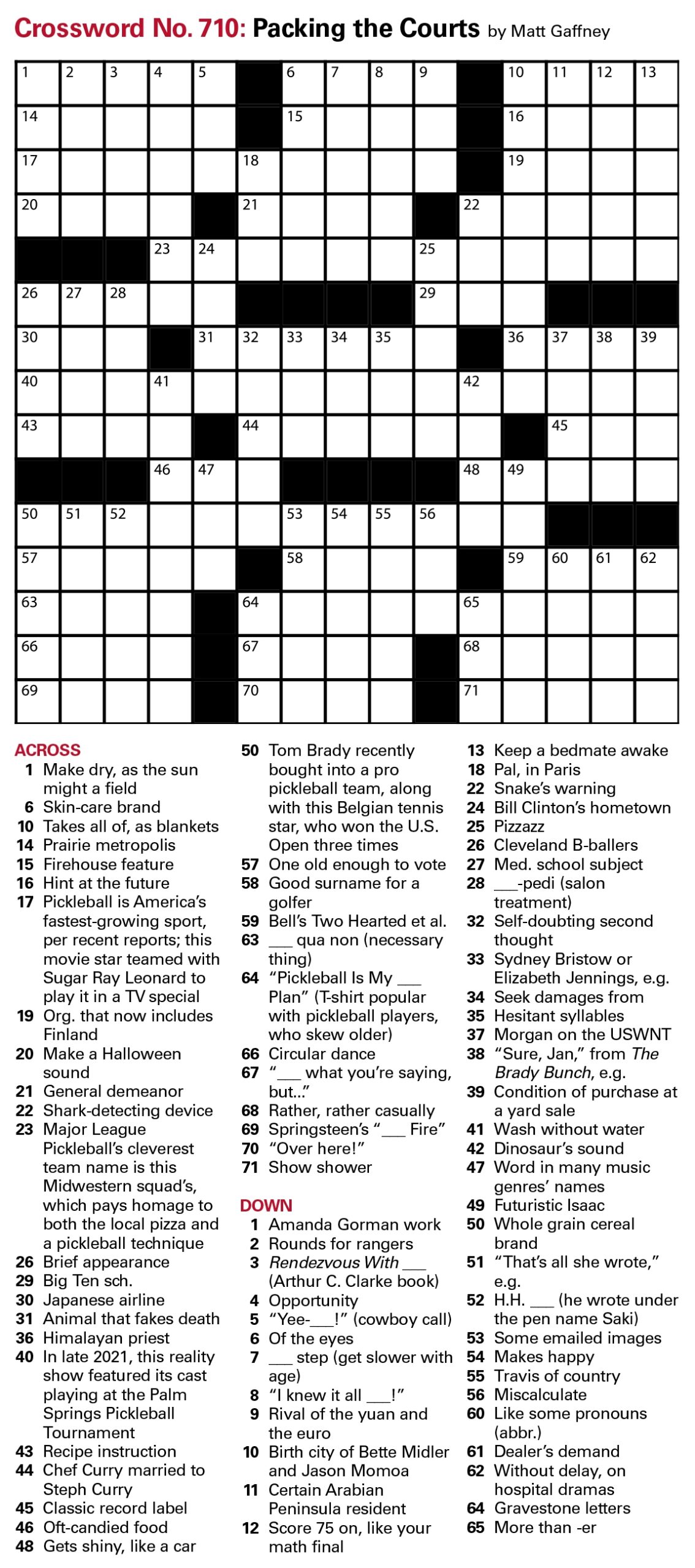 Puzzles Printable Crossword Issue September 1 2023 The Week