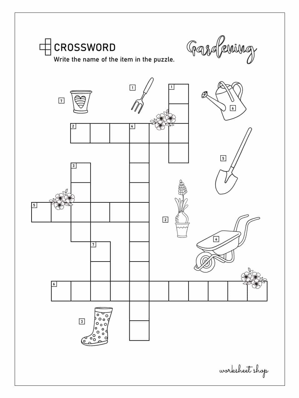 crossword puzzles for grade 3 printable