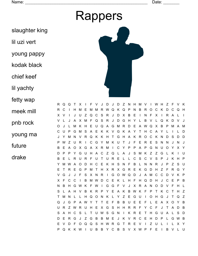 hip hop crossword puzzles printable