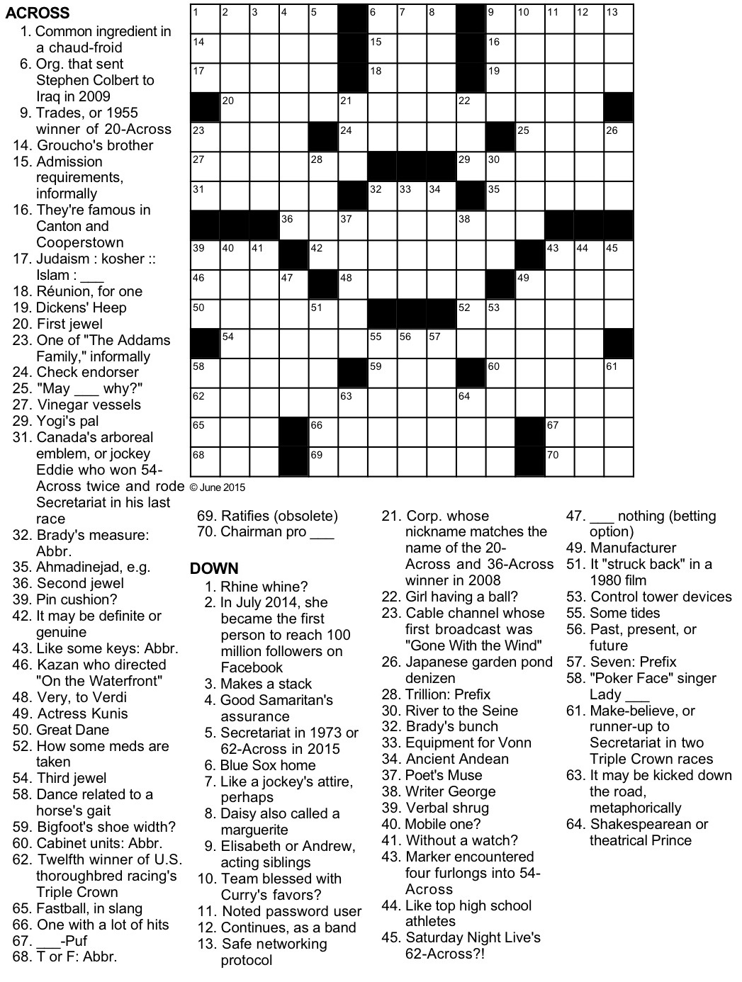 sports crossword puzzles printable