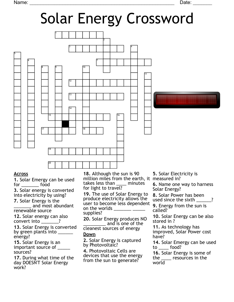renewable energy crossword printable