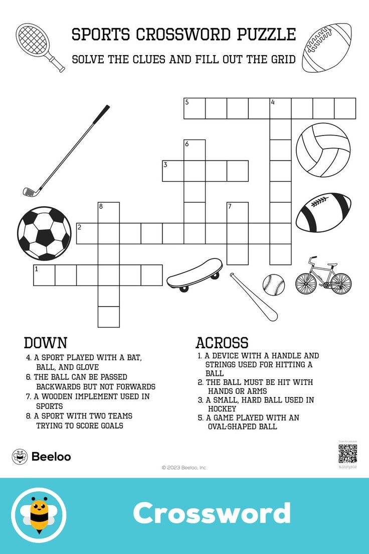 sports crossword puzzles pdf free printable