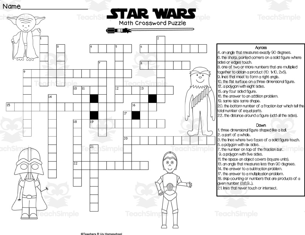 Star Wars Circuit And Crossword Packet By Teach Simple