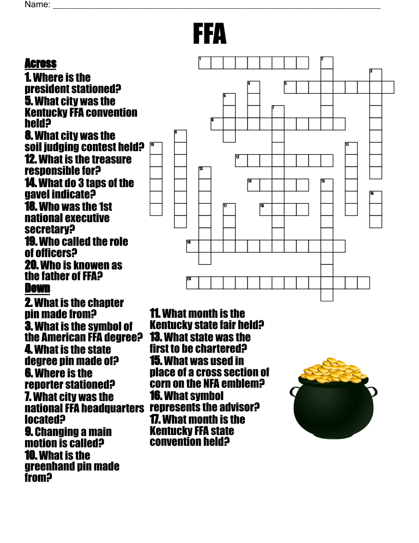 State Fair Crossword WordMint