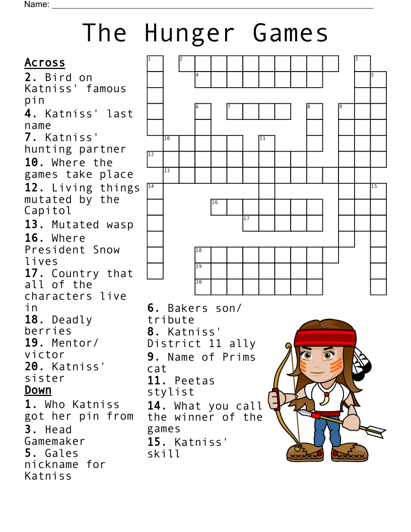 The Hunger Games Crossword WordMint The Hunger Games Crossword WordMint