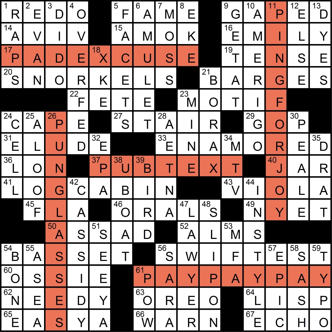 The Puzzle Society Crossword Crossing August 2018