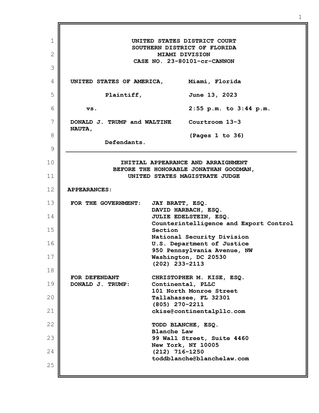 Transcript Of Trump s Arraignment Hearing The New York Times