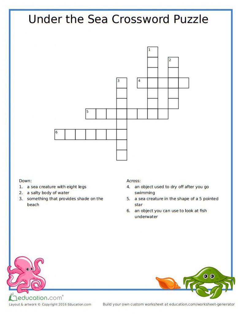 crossword printable for kids crossword printable for kids