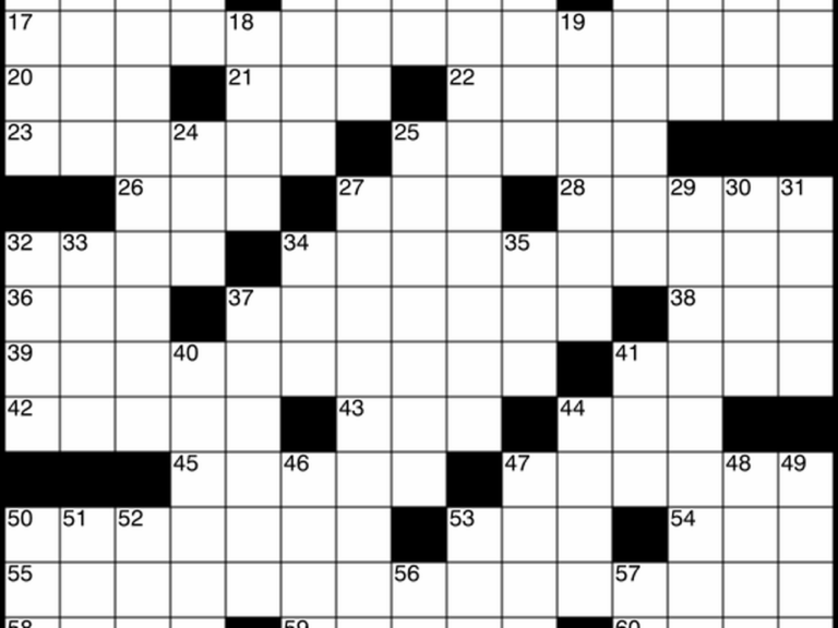 Universal Crossword Puzzle