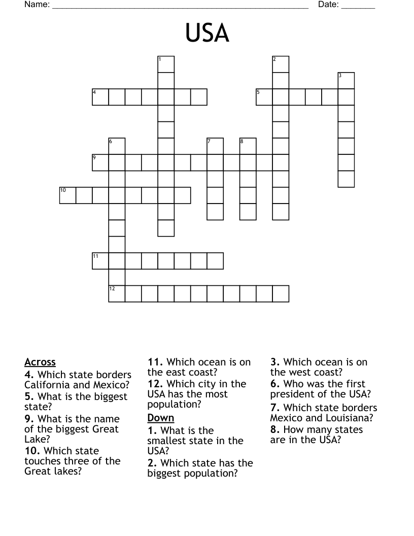 USA Crossword WordMint