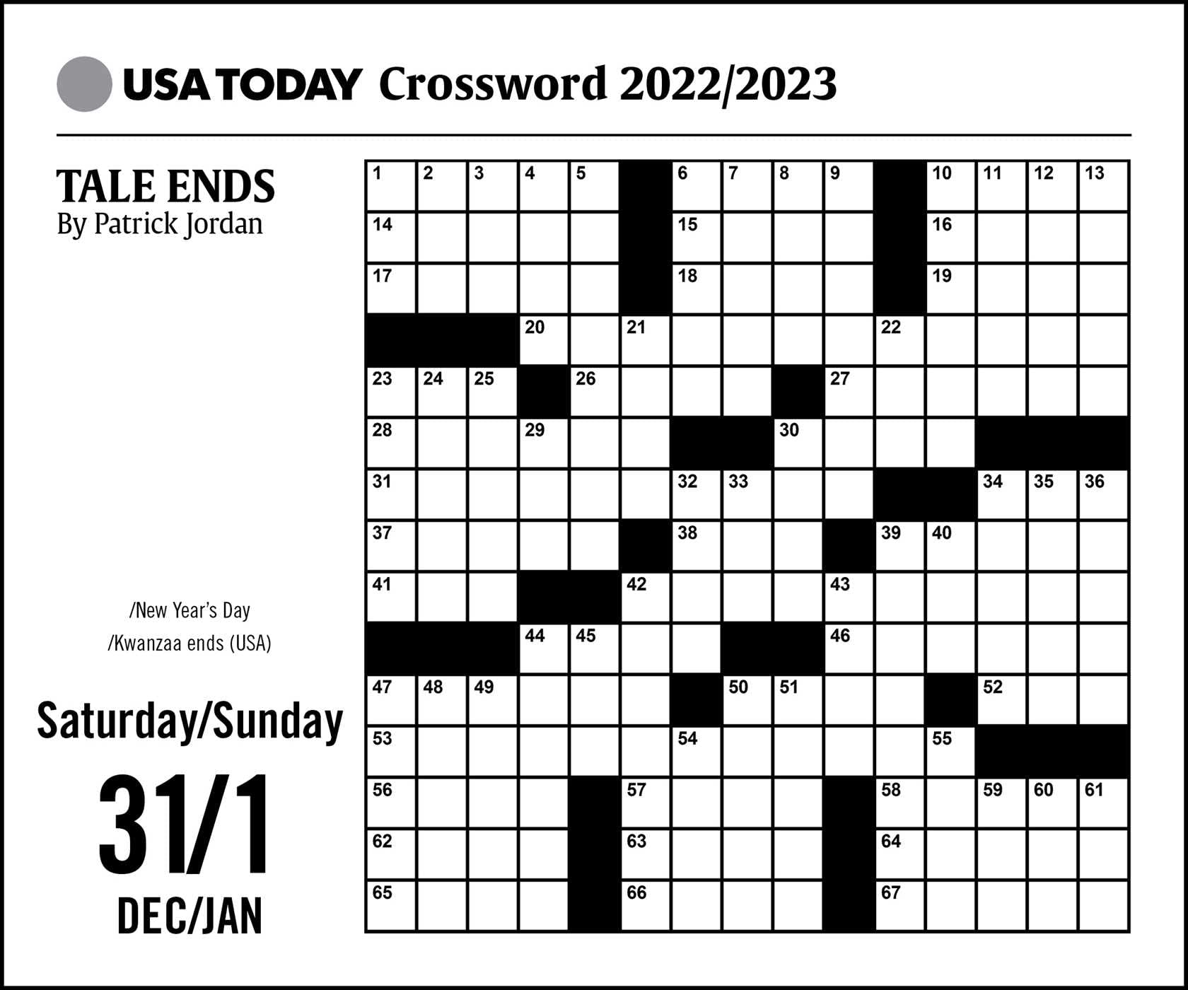 Usa Today Crossword Puzzles 2023 Day To Day Calendar Calendar Desertcart Seychelles