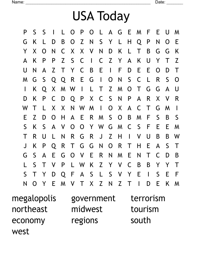 USA Today Word Search WordMint