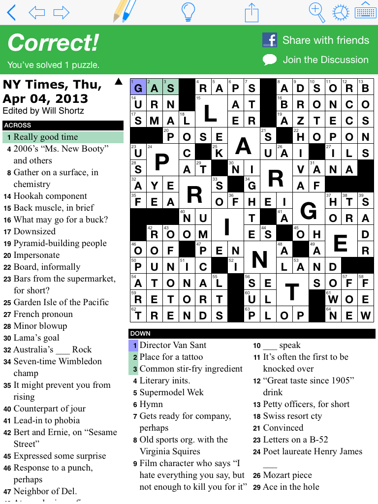 new york times monday crossword printable