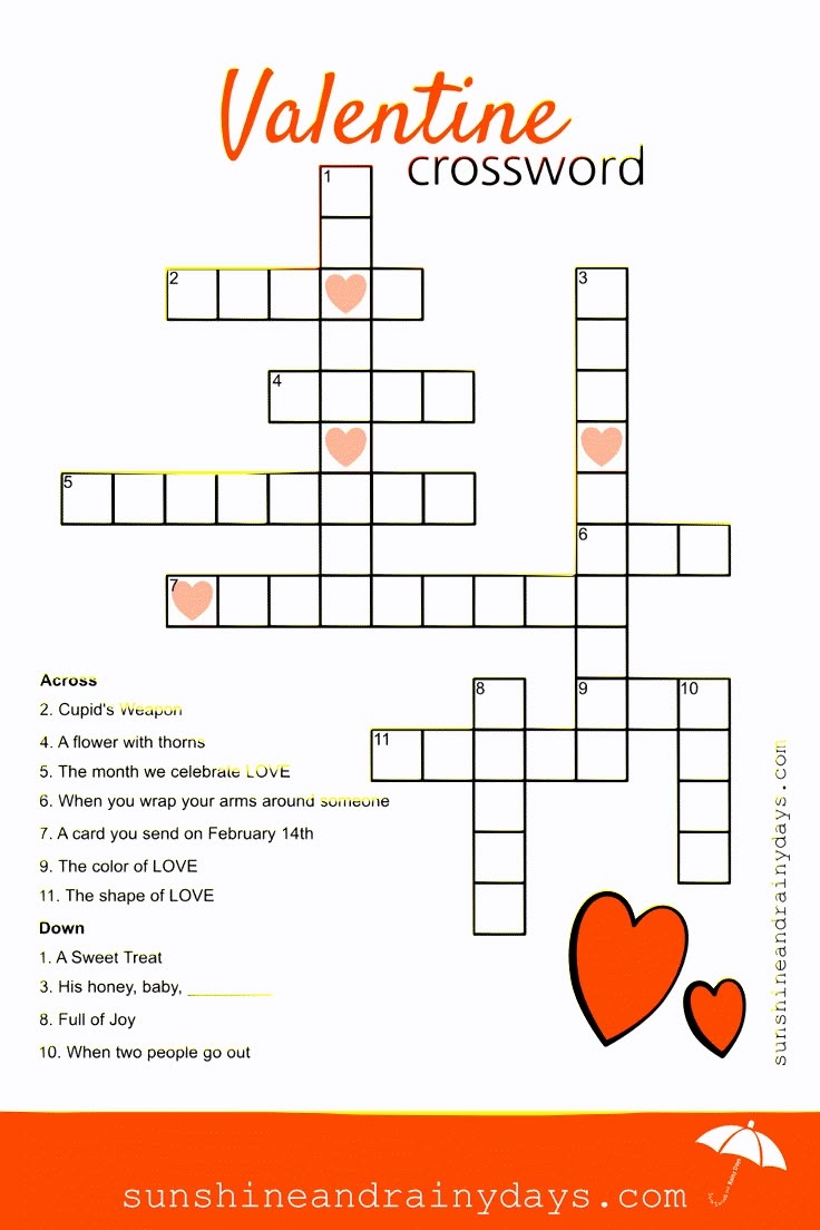 Valentine Crossword Puzzle