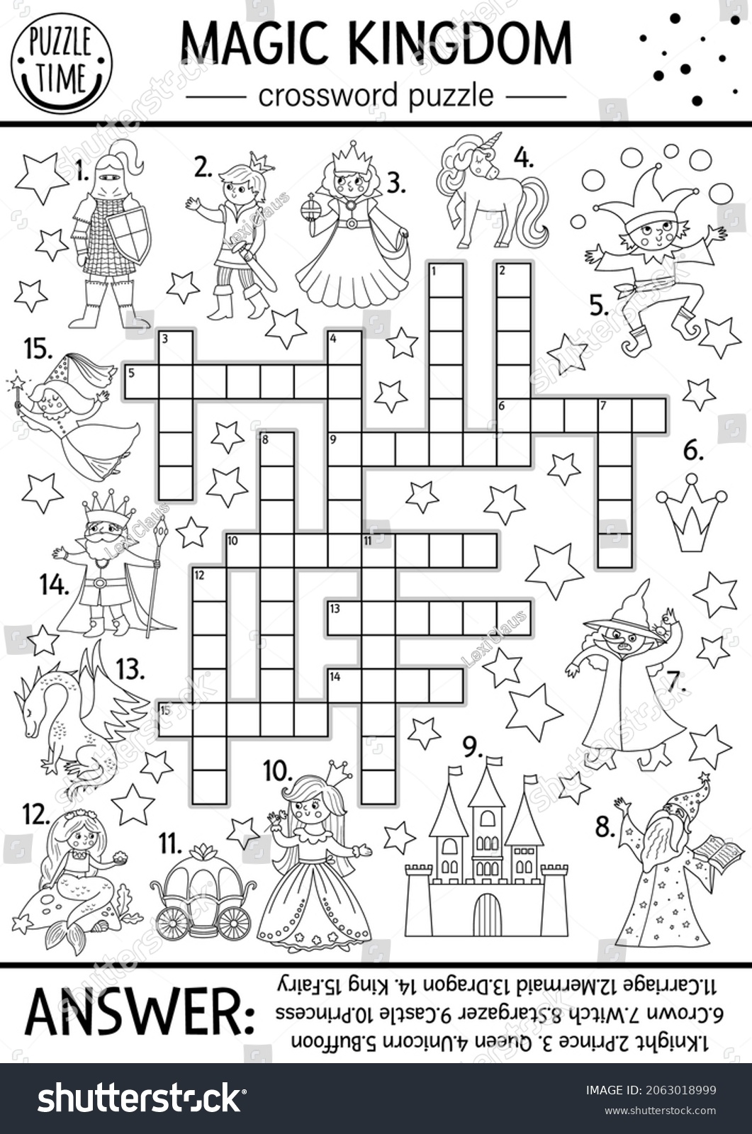 fairy tale crossword puzzle printable