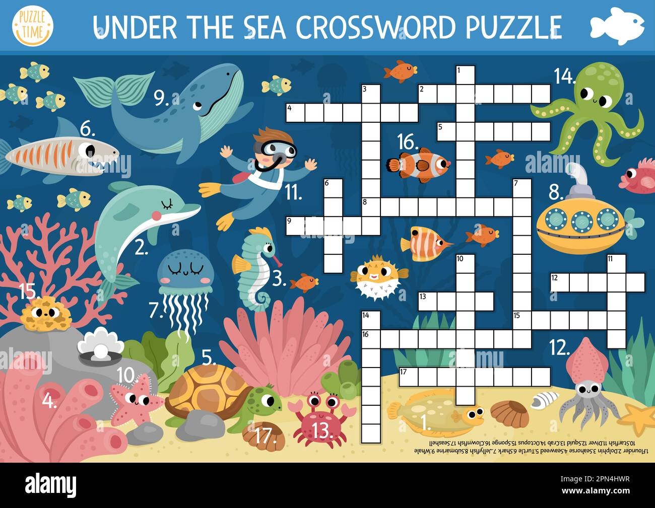 under the sea crossword puzzles free printables under the sea crossword puzzles free printables