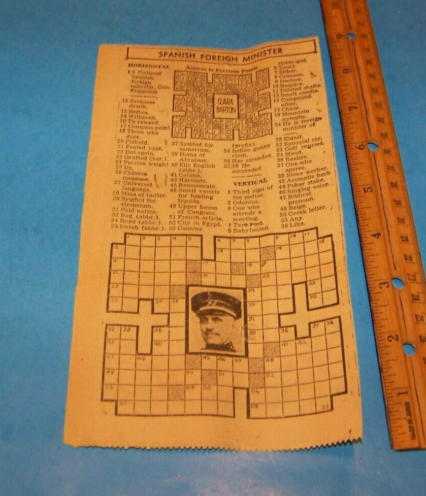 Vintage Newspaper Clipping Douglas Arizona 1942 WW II Crossword Puzzle EBay