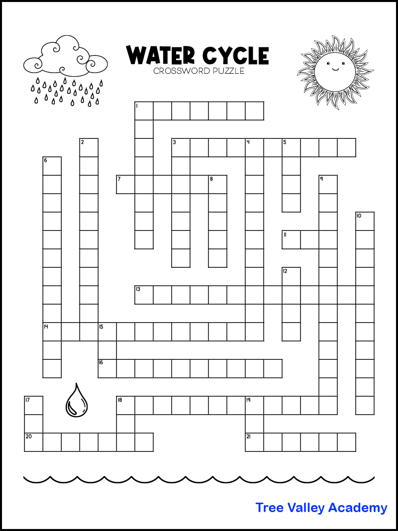 easy science crossword puzzles printable
