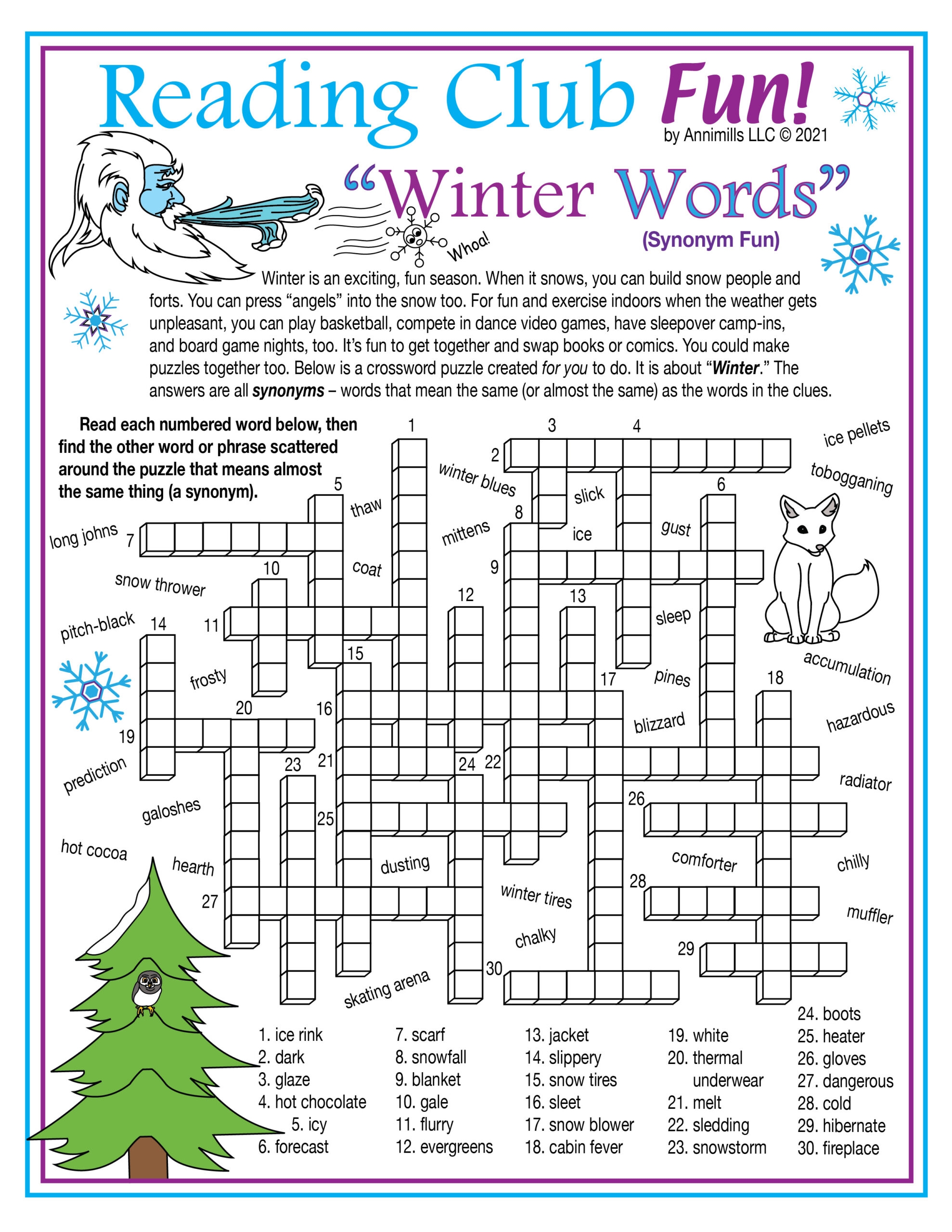 fun crossword puzzles printable