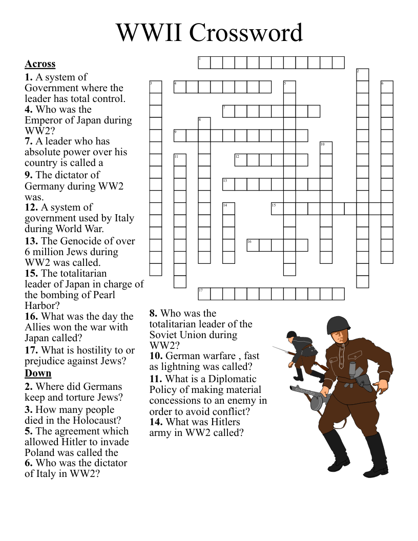 WWII Crossword WordMint
